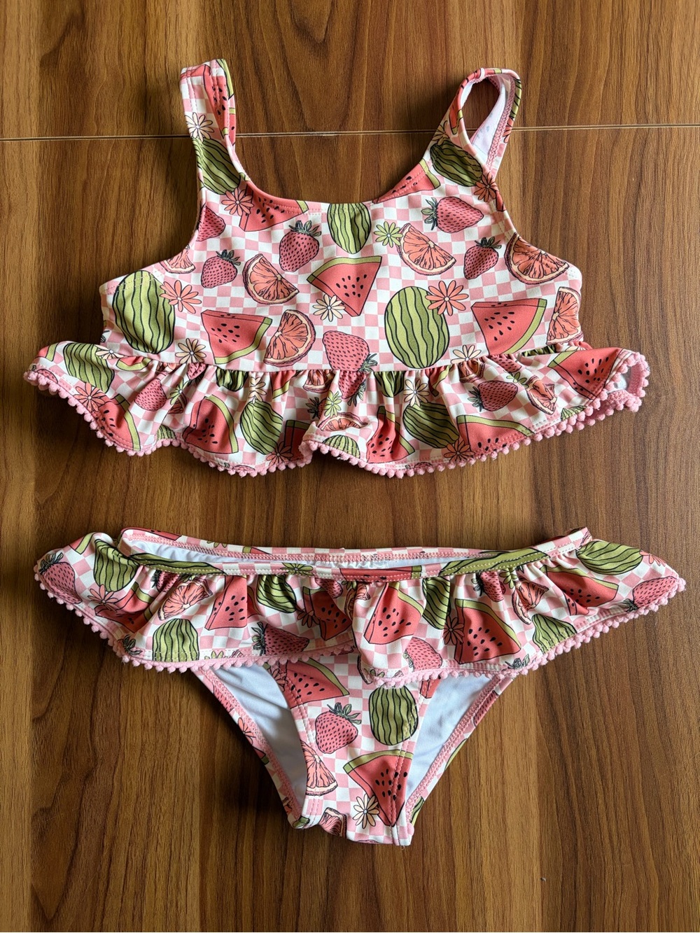 Dream Big Little Co. 7/8T Fruit 2 Piece Swim